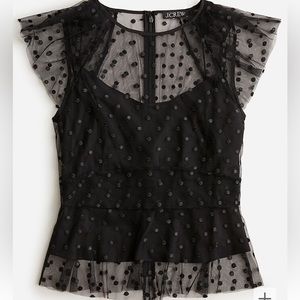 *LIKE NEW* J. Crew Cap-sleeve Peplum Top